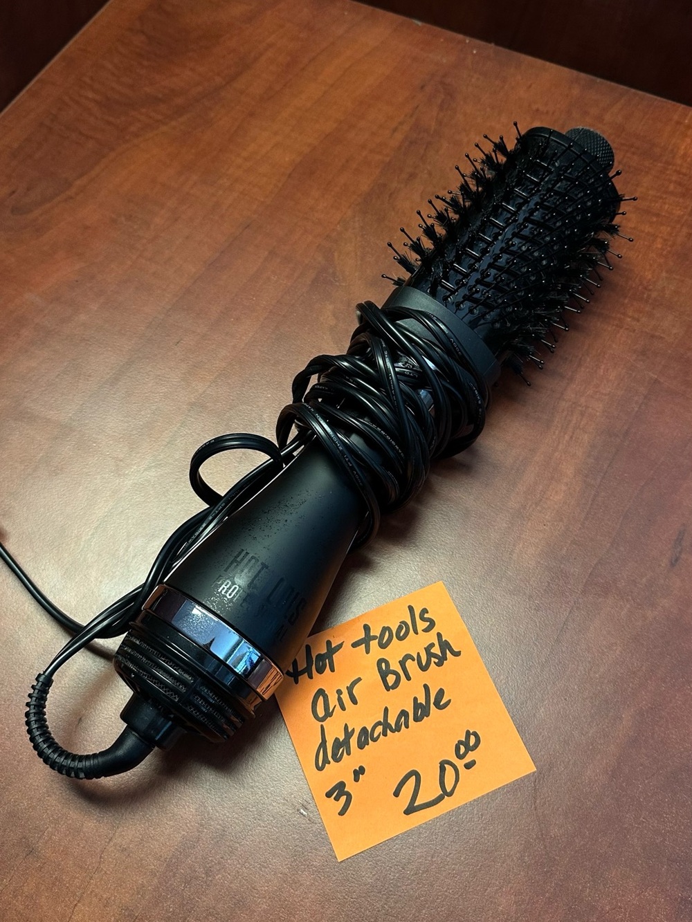 Hot Tools Black Detachable Round Air Brush - Versatile Styling Tool